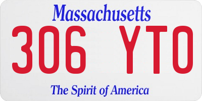MA license plate 306YT0
