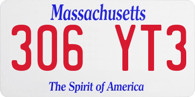 MA license plate 306YT3
