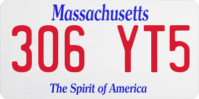 MA license plate 306YT5