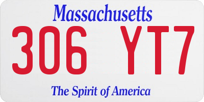 MA license plate 306YT7