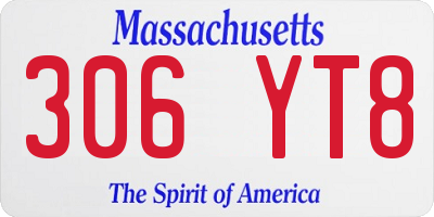 MA license plate 306YT8