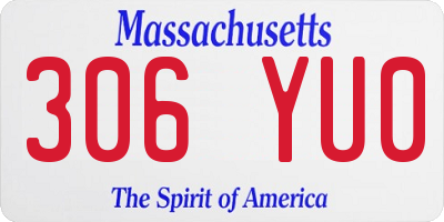 MA license plate 306YU0