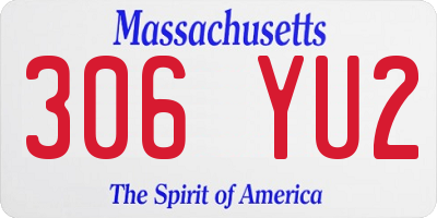 MA license plate 306YU2