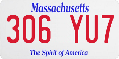 MA license plate 306YU7
