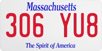 MA license plate 306YU8