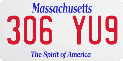 MA license plate 306YU9
