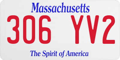 MA license plate 306YV2