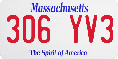 MA license plate 306YV3