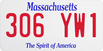 MA license plate 306YW1