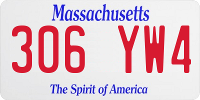 MA license plate 306YW4