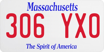 MA license plate 306YX0