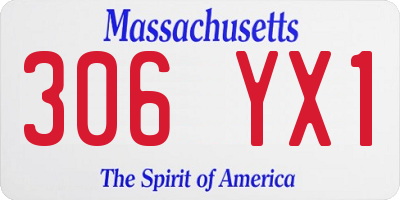 MA license plate 306YX1