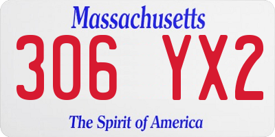 MA license plate 306YX2
