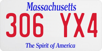 MA license plate 306YX4