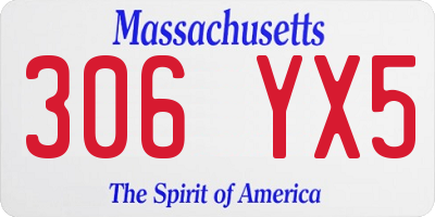 MA license plate 306YX5