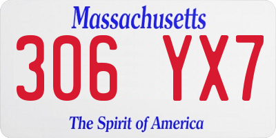 MA license plate 306YX7