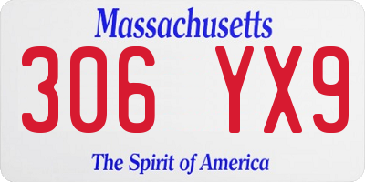 MA license plate 306YX9