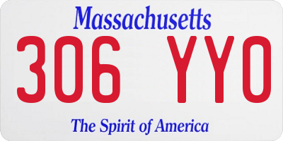 MA license plate 306YY0