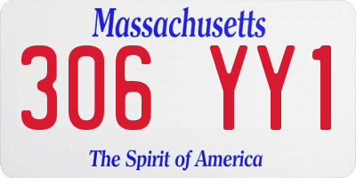 MA license plate 306YY1