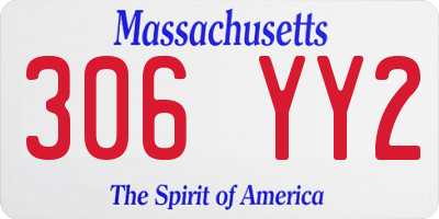 MA license plate 306YY2
