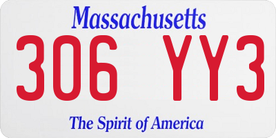 MA license plate 306YY3