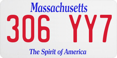 MA license plate 306YY7