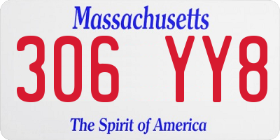 MA license plate 306YY8