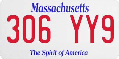 MA license plate 306YY9