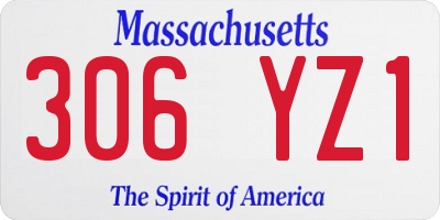MA license plate 306YZ1