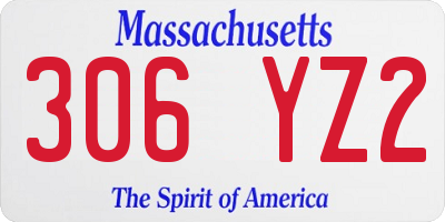 MA license plate 306YZ2