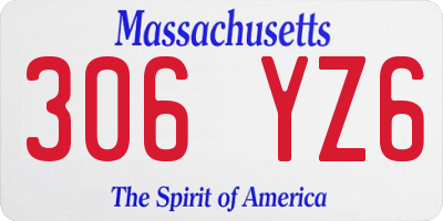 MA license plate 306YZ6