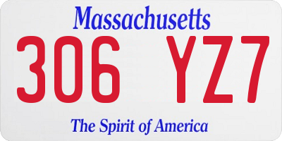 MA license plate 306YZ7