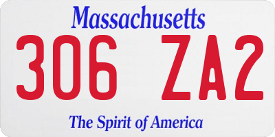 MA license plate 306ZA2