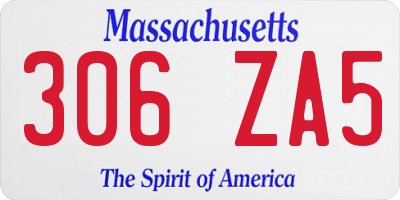 MA license plate 306ZA5