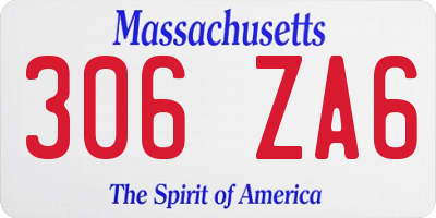 MA license plate 306ZA6