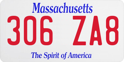 MA license plate 306ZA8