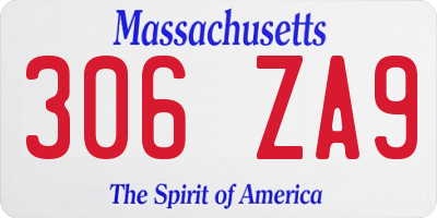 MA license plate 306ZA9