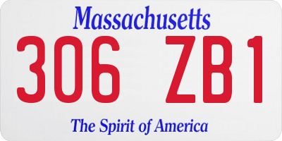 MA license plate 306ZB1