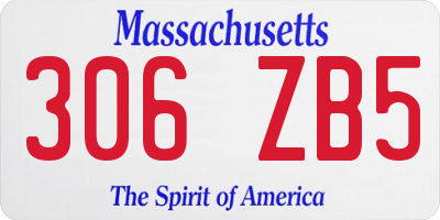 MA license plate 306ZB5