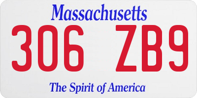 MA license plate 306ZB9