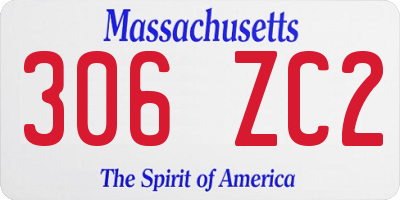MA license plate 306ZC2