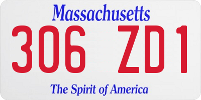 MA license plate 306ZD1