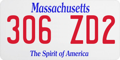 MA license plate 306ZD2