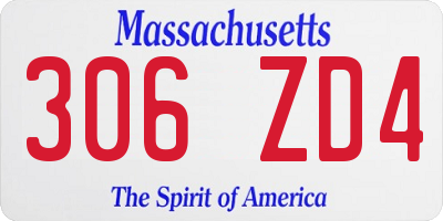 MA license plate 306ZD4
