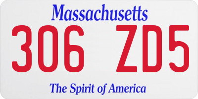 MA license plate 306ZD5