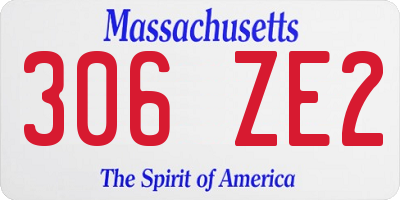 MA license plate 306ZE2