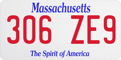 MA license plate 306ZE9