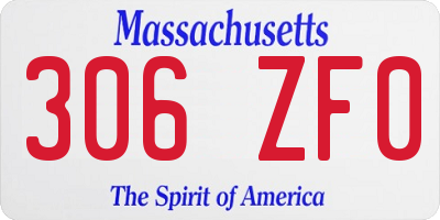 MA license plate 306ZF0