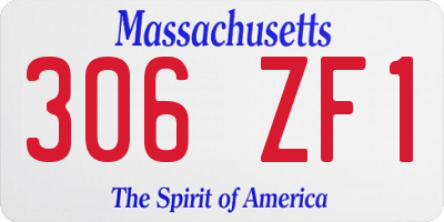 MA license plate 306ZF1