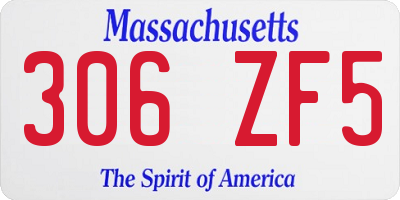MA license plate 306ZF5